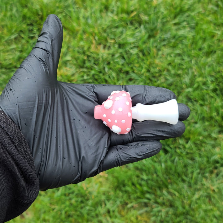 Happy Mushroom Chillum Glass Pipe Glass Happy   