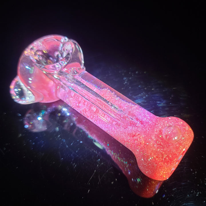 Aqua Cosmic Sparkle Pipe in Cotton Candy Glass Pipe HiTide Glassworks   