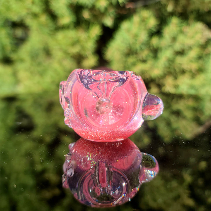 Aqua Cosmic Sparkle Pipe in Cotton Candy Glass Pipe HiTide Glassworks   