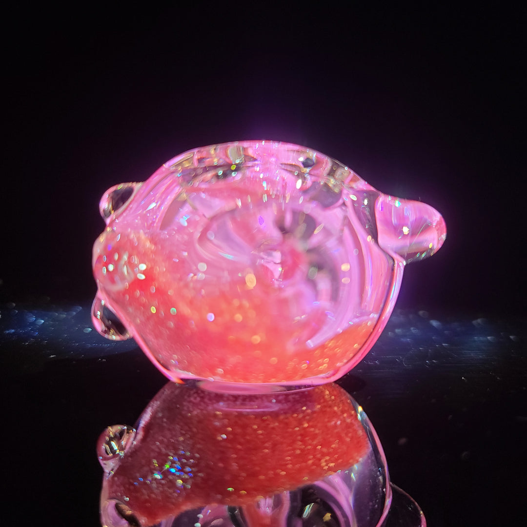 Aqua Cosmic Sparkle Pipe in Cotton Candy Glass Pipe HiTide Glassworks   
