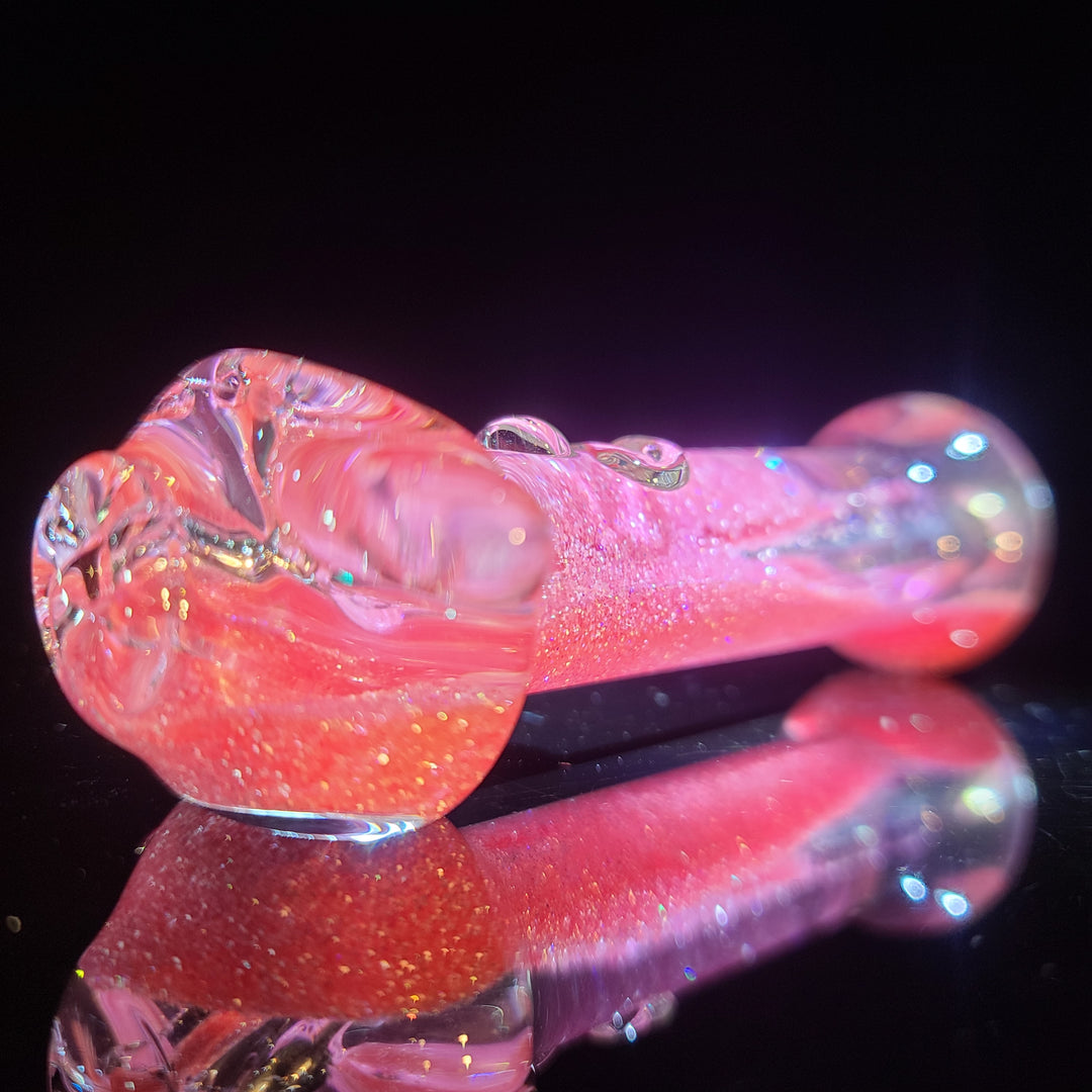 Aqua Cosmic Sparkle Pipe in Cotton Candy Glass Pipe HiTide Glassworks   