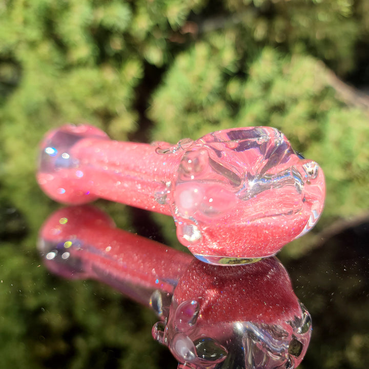 Aqua Cosmic Sparkle Pipe in Cotton Candy Glass Pipe HiTide Glassworks   