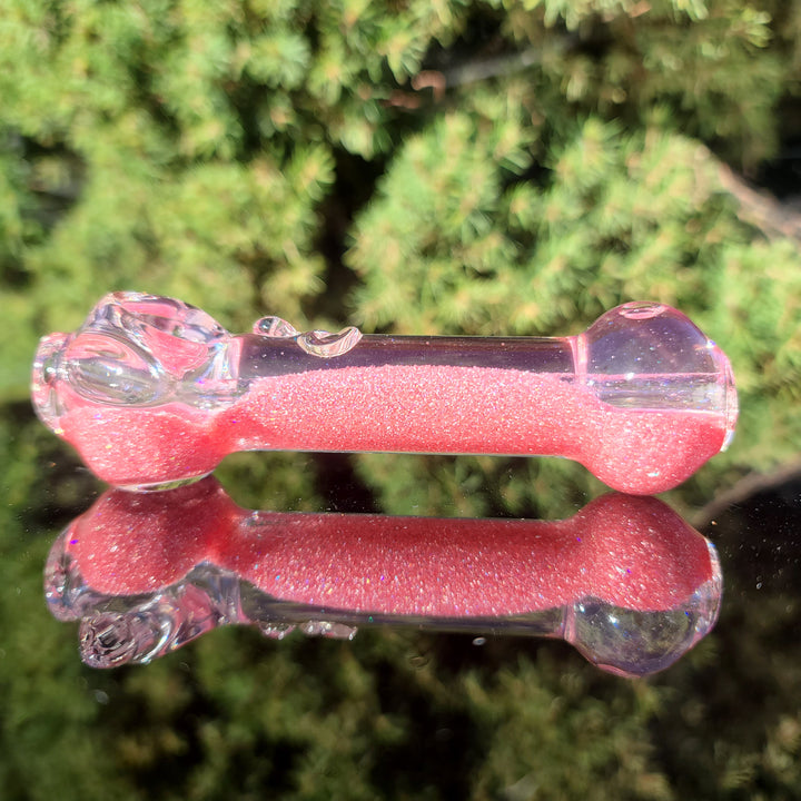 Aqua Cosmic Sparkle Pipe in Cotton Candy Glass Pipe HiTide Glassworks   