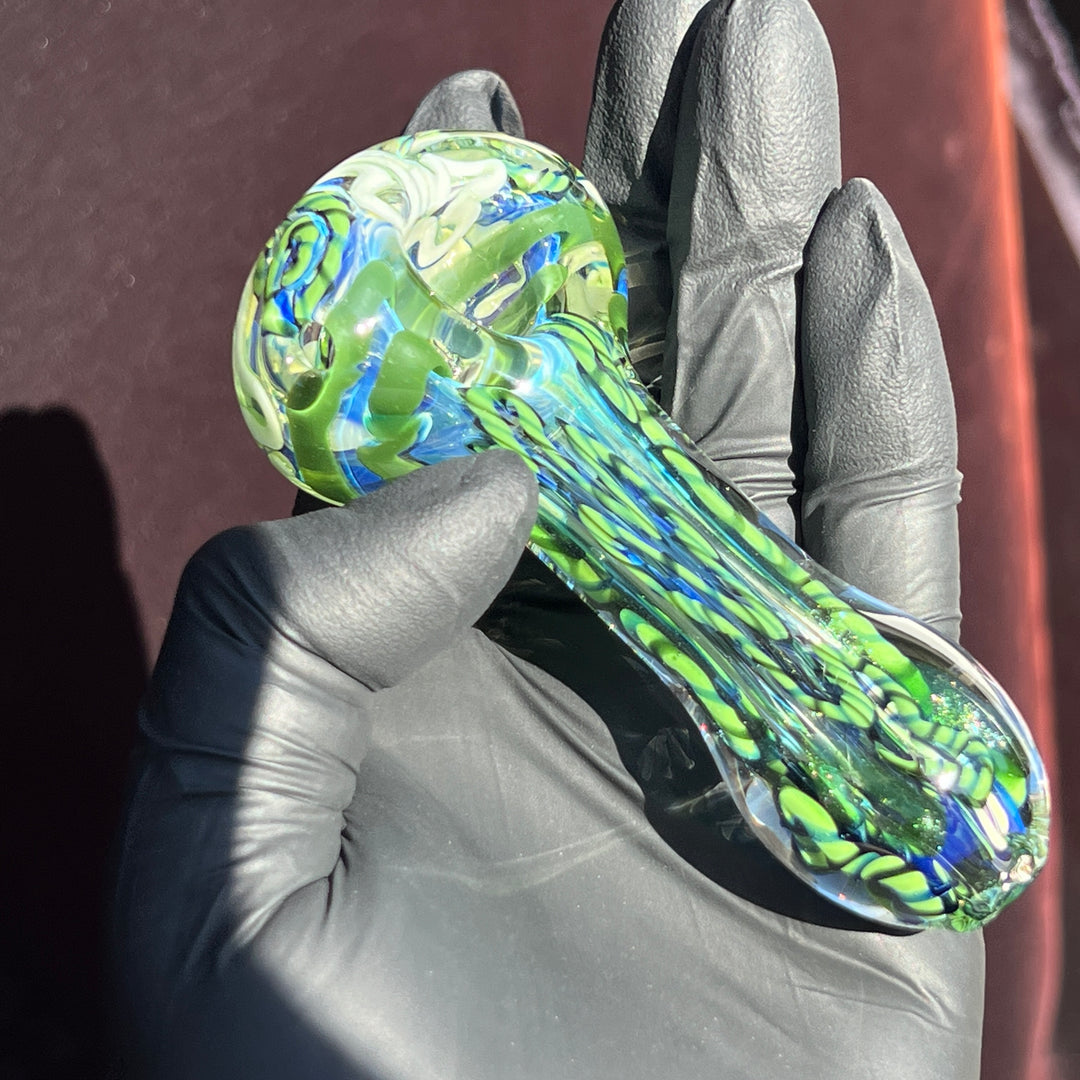 Color Inside Out Spoon Glass Pipe Tiny Mike   