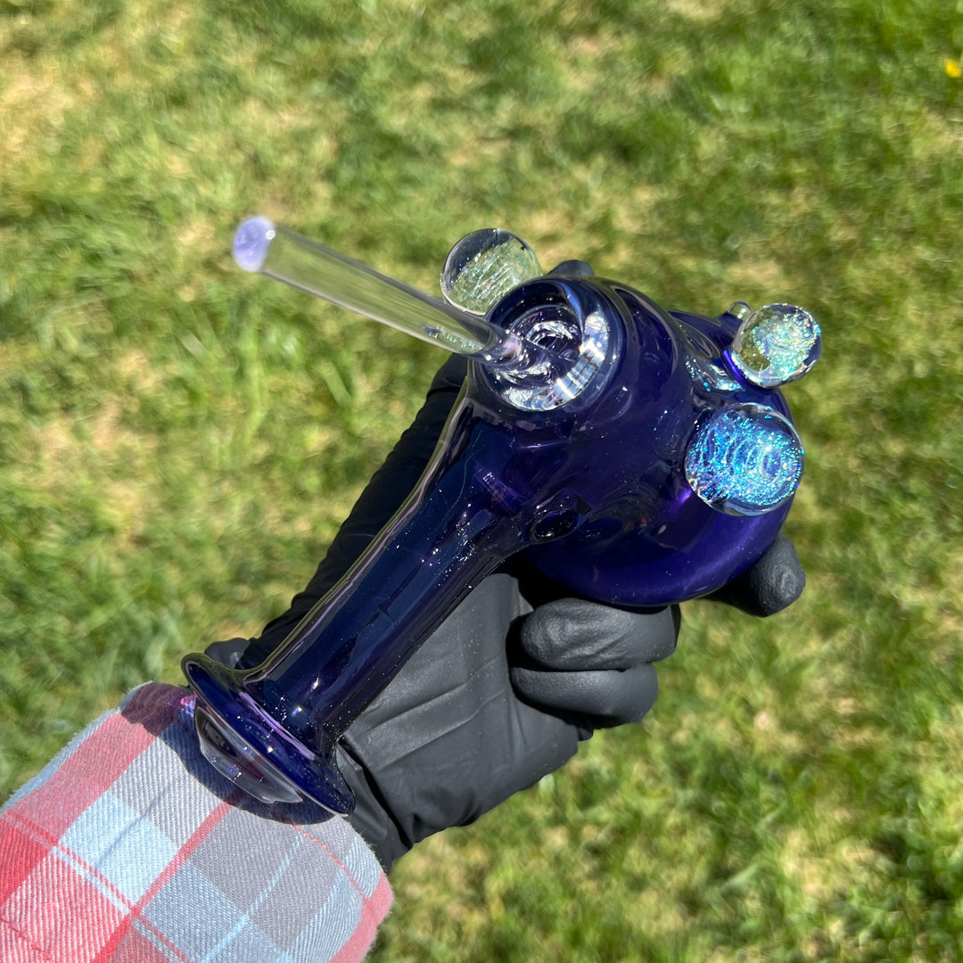 Purple Satin Hash Hammer Glass Pipe Tako Glass   