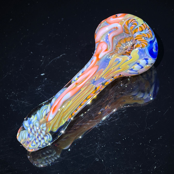 Color Inside Out Spoon Glass Pipe Tiny Mike   