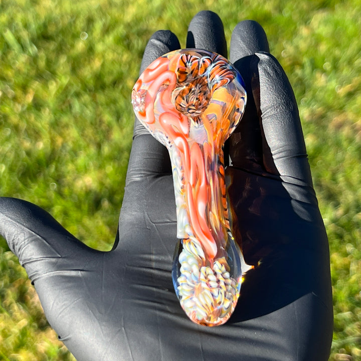 Color Inside Out Spoon Glass Pipe Tiny Mike   