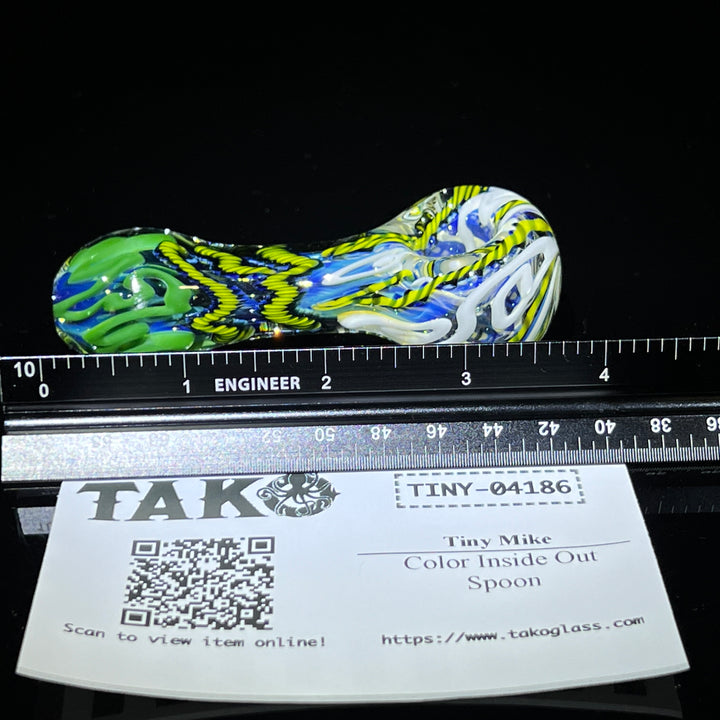 Color Inside Out Spoon Glass Pipe Tiny Mike   