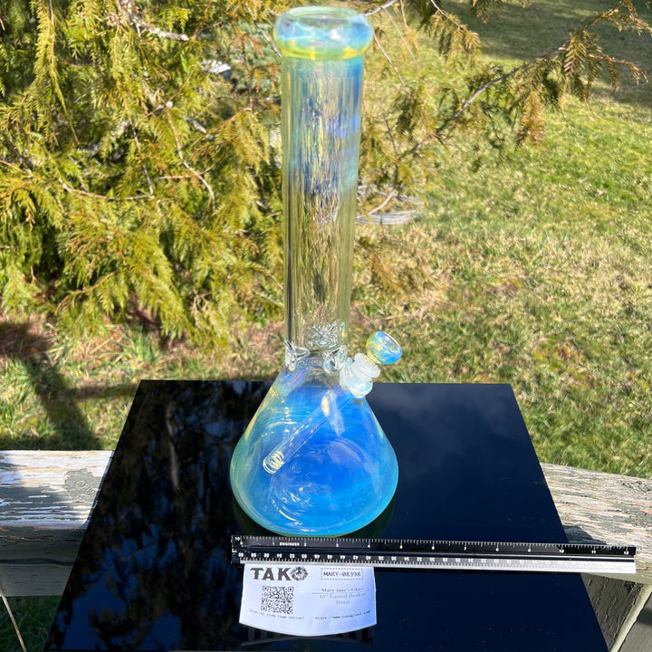 16" Fumed Beaker Bong Glass Pipe Mary Jane's Glass