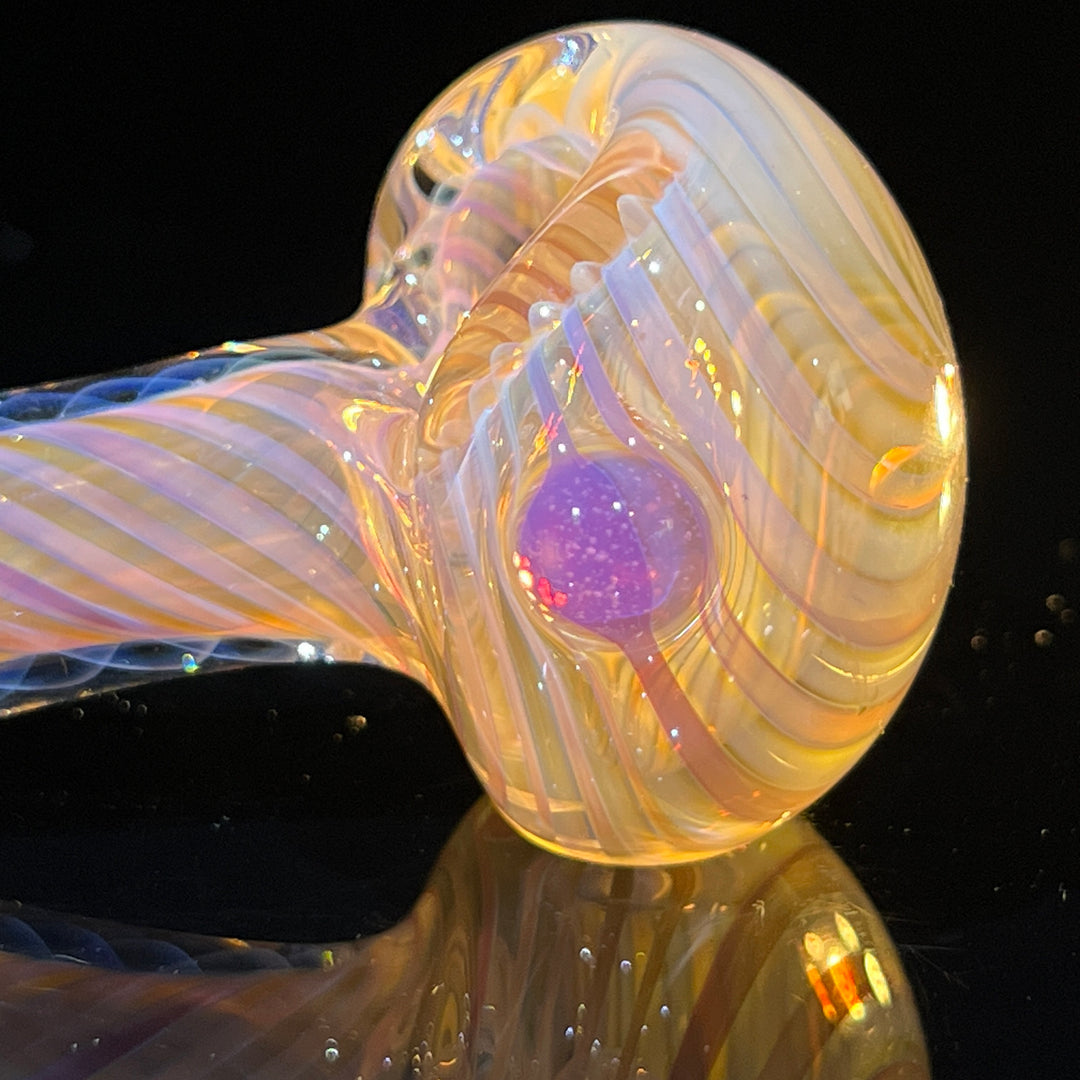 Thick Fume Pipe Pink Slyme Marble Glass Pipe Chuck Glass   