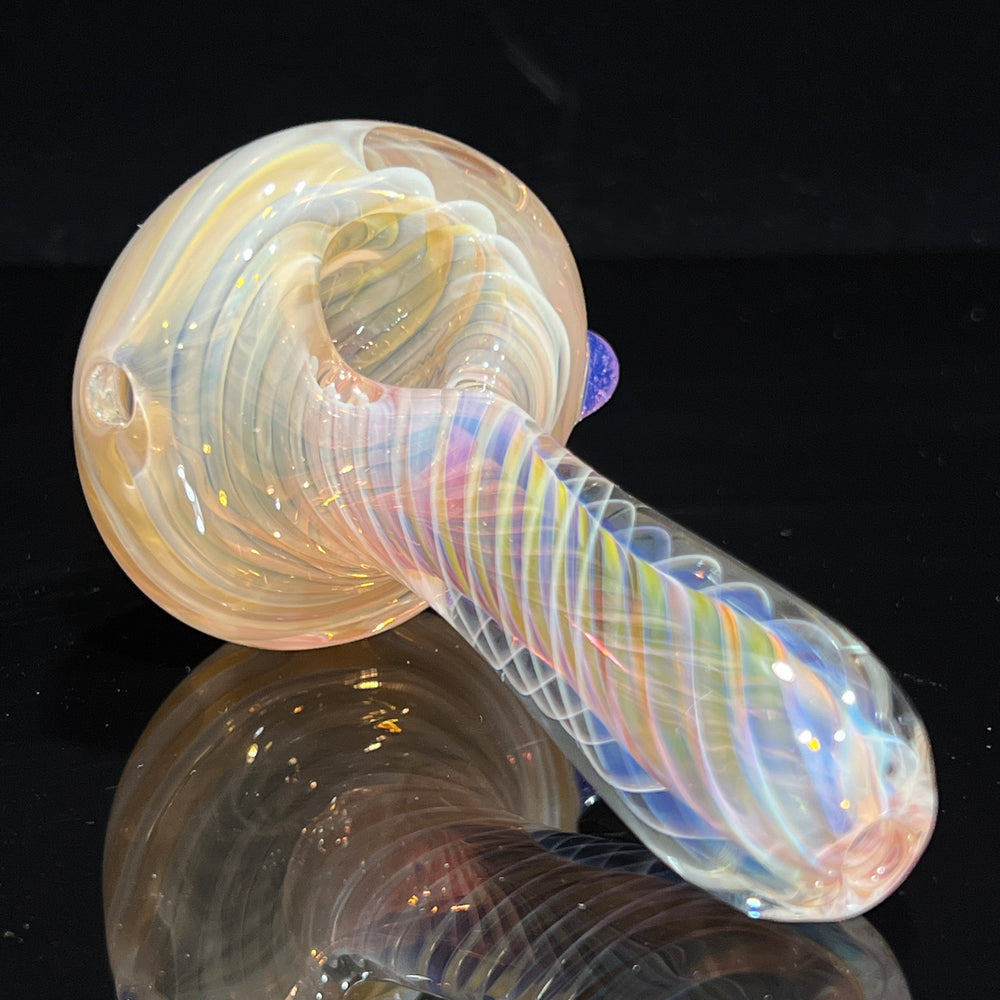 Thick Fume Pipe Pink Slyme Marble Glass Pipe Chuck Glass   