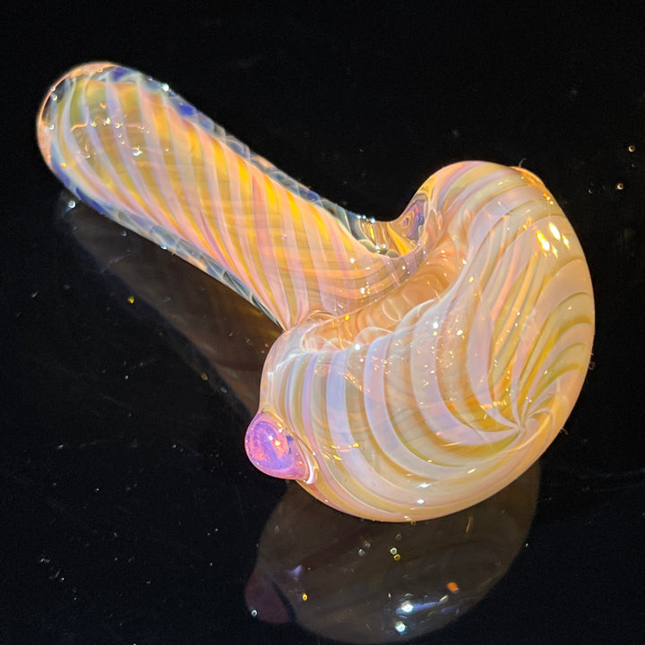 Thick Fume Pipe Pink Slyme Marble Glass Pipe Chuck Glass   