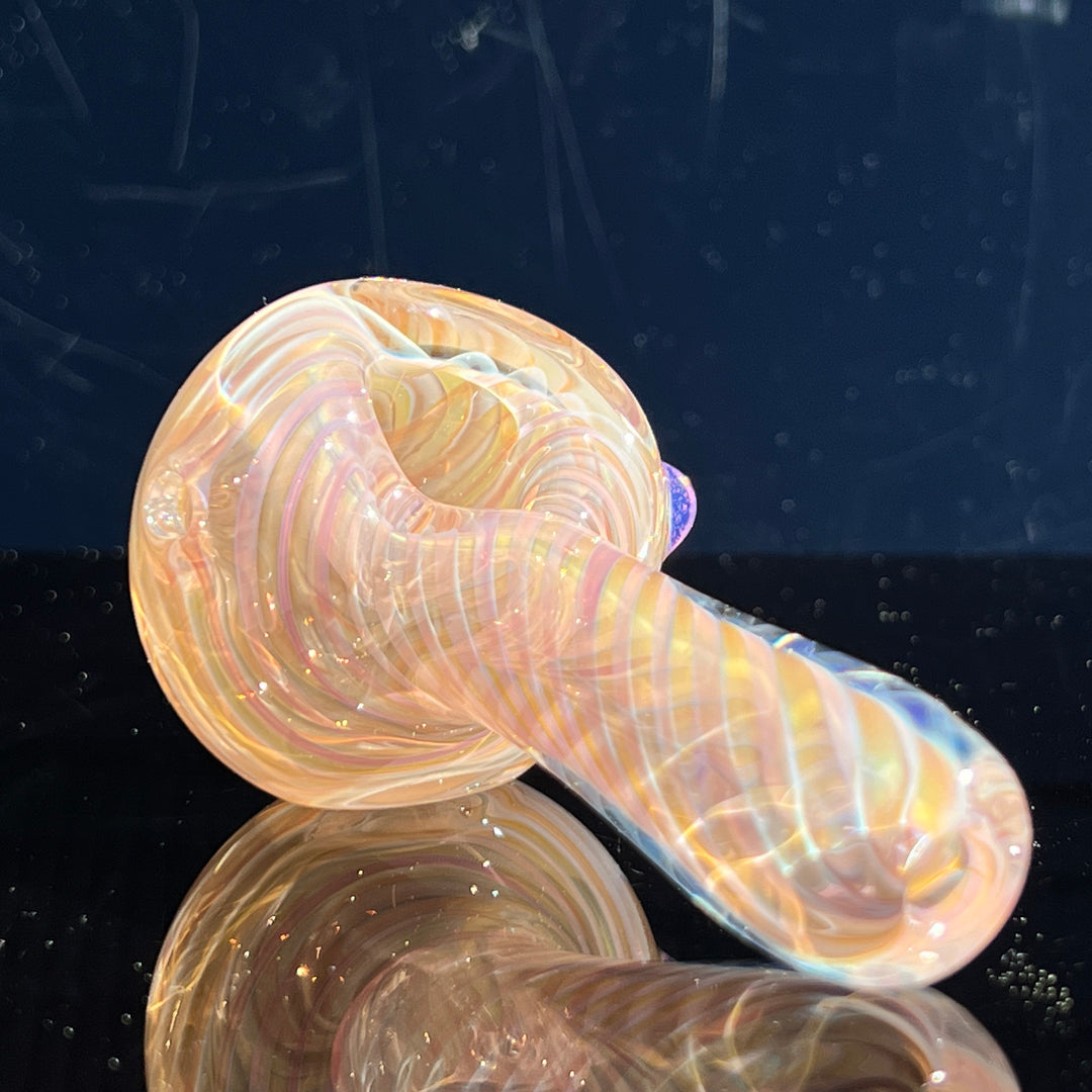 Thick Fume Pipe Pink Slyme Marble Glass Pipe Chuck Glass   