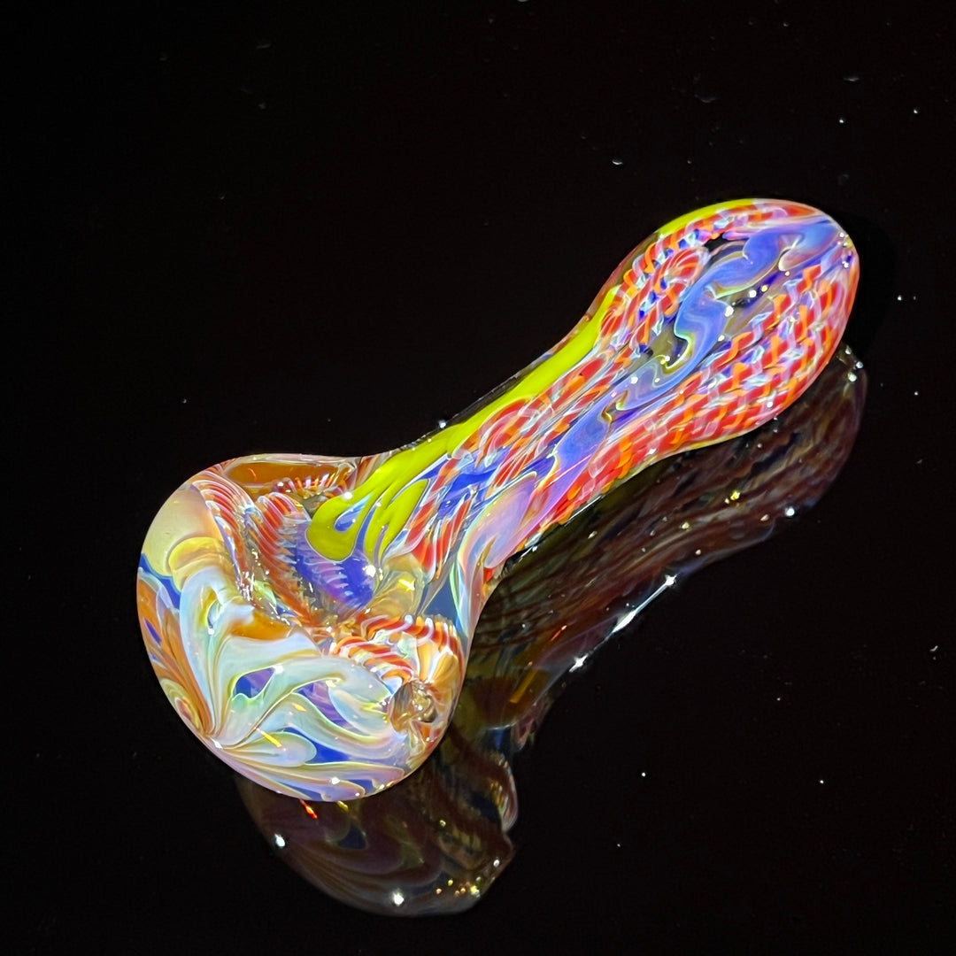 Color Inside Out Spoon Glass Pipe Tiny Mike   