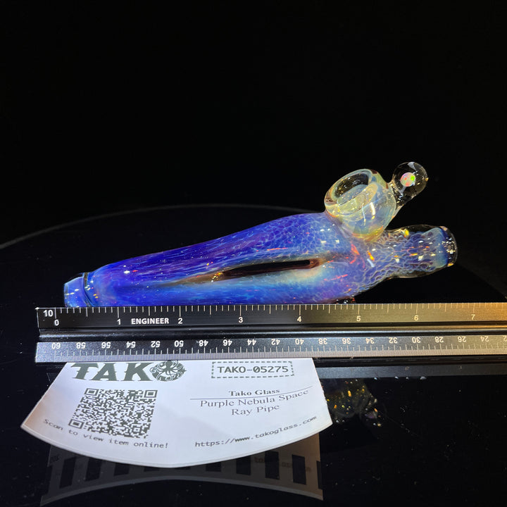 Purple Nebula Space Ray Pipe Glass Pipe Tako Glass   