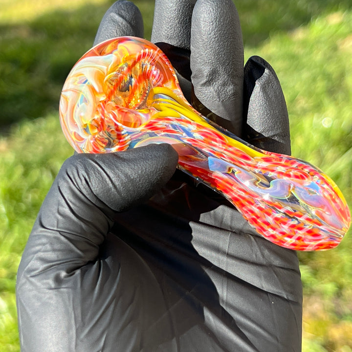 Color Inside Out Spoon Glass Pipe Tiny Mike   