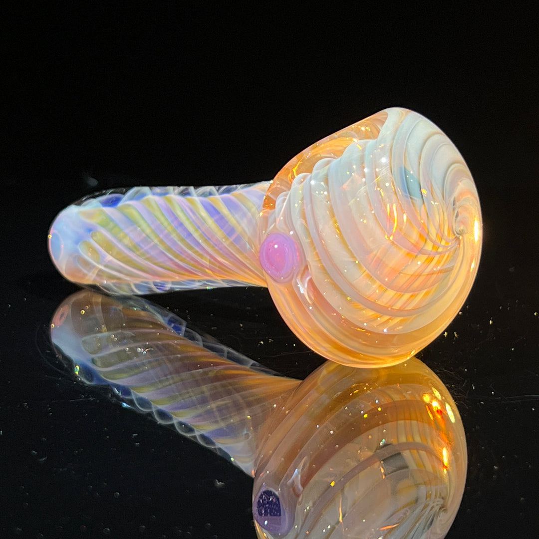 Thick Fume Pipe Pink Slyme Marble Glass Pipe Chuck Glass   