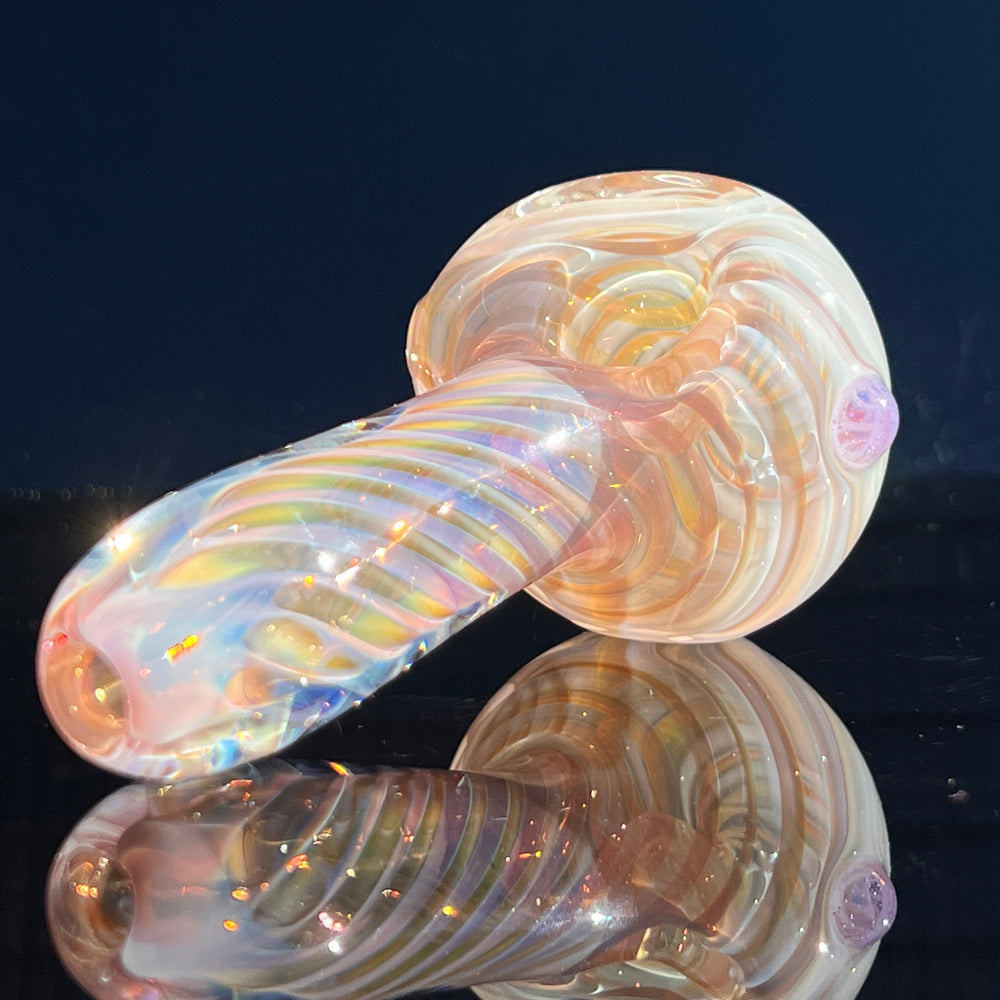 Thick Fume Pipe Pink Slyme Marble Glass Pipe Chuck Glass   