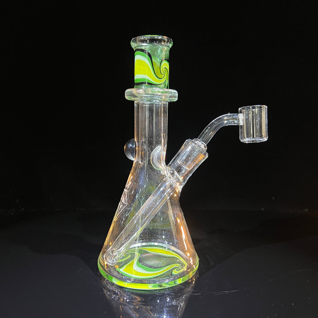 Augy 7" Linework Mini Rig Glass Pipe Augy Glass   