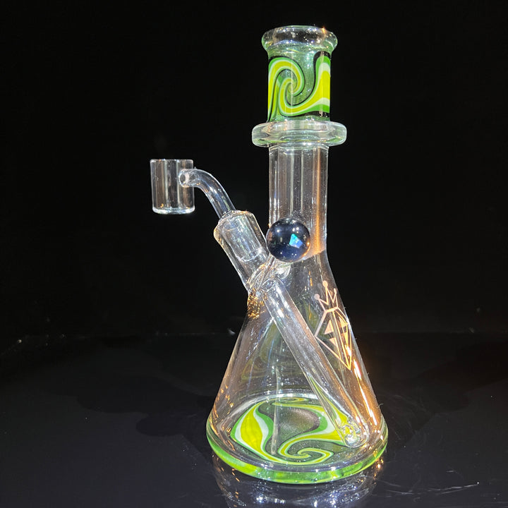 Augy 7" Linework Mini Rig Glass Pipe Augy Glass   