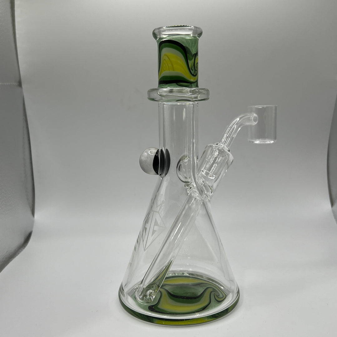 Augy 7" Linework Mini Rig Glass Pipe Augy Glass   