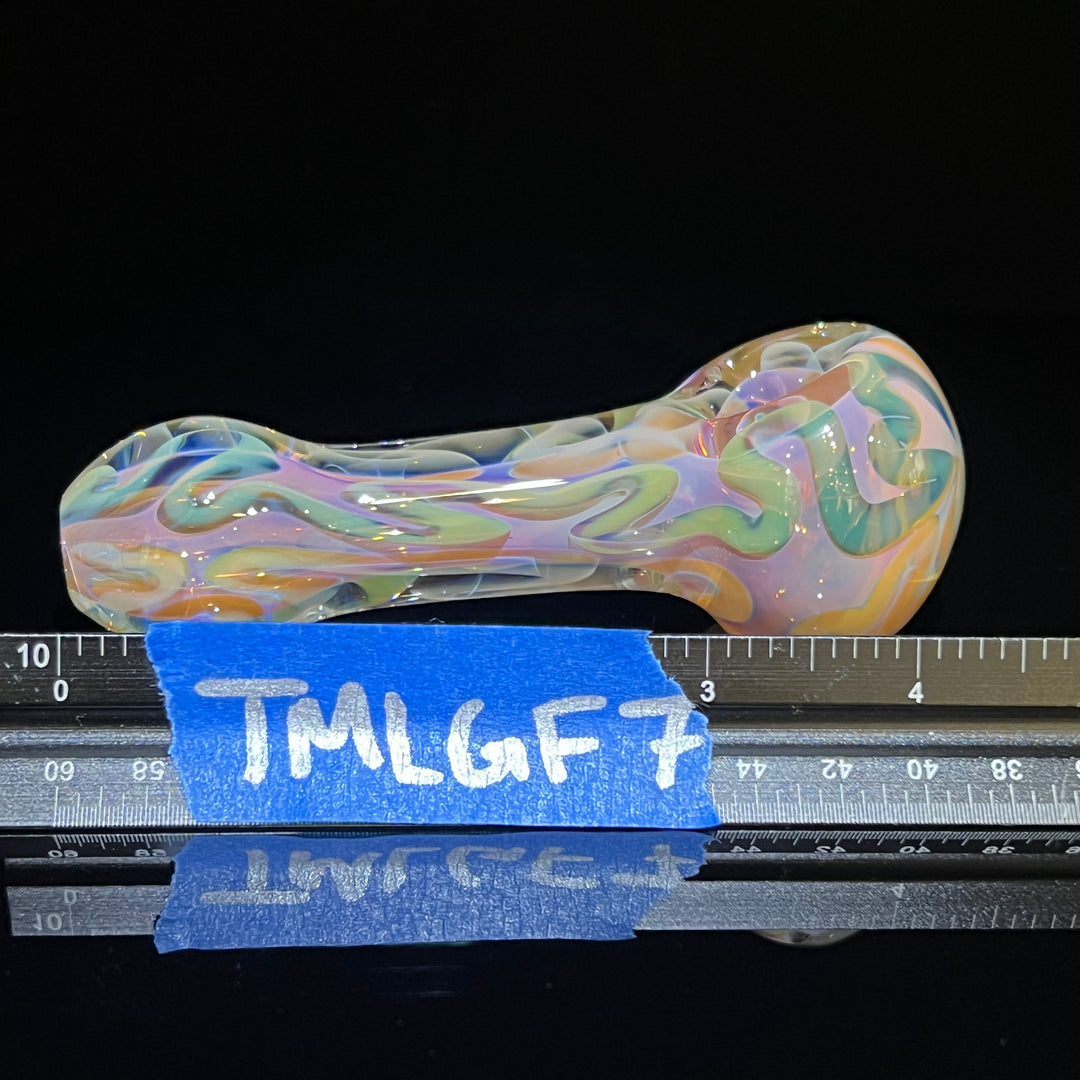 Large Ghost Flame Glass Pipe 7 Glass Pipe Tiny Mike   