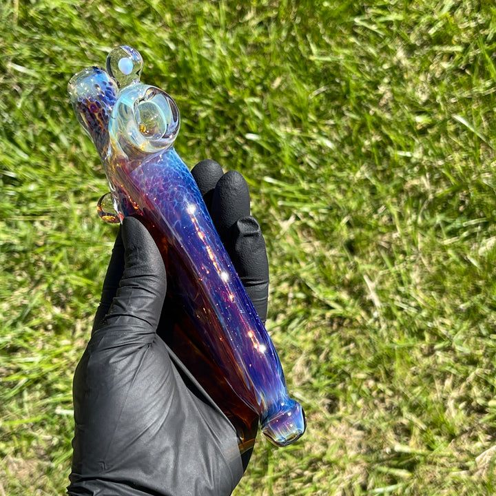 Purple Nebula Space Ray Pipe Glass Pipe Tako Glass   