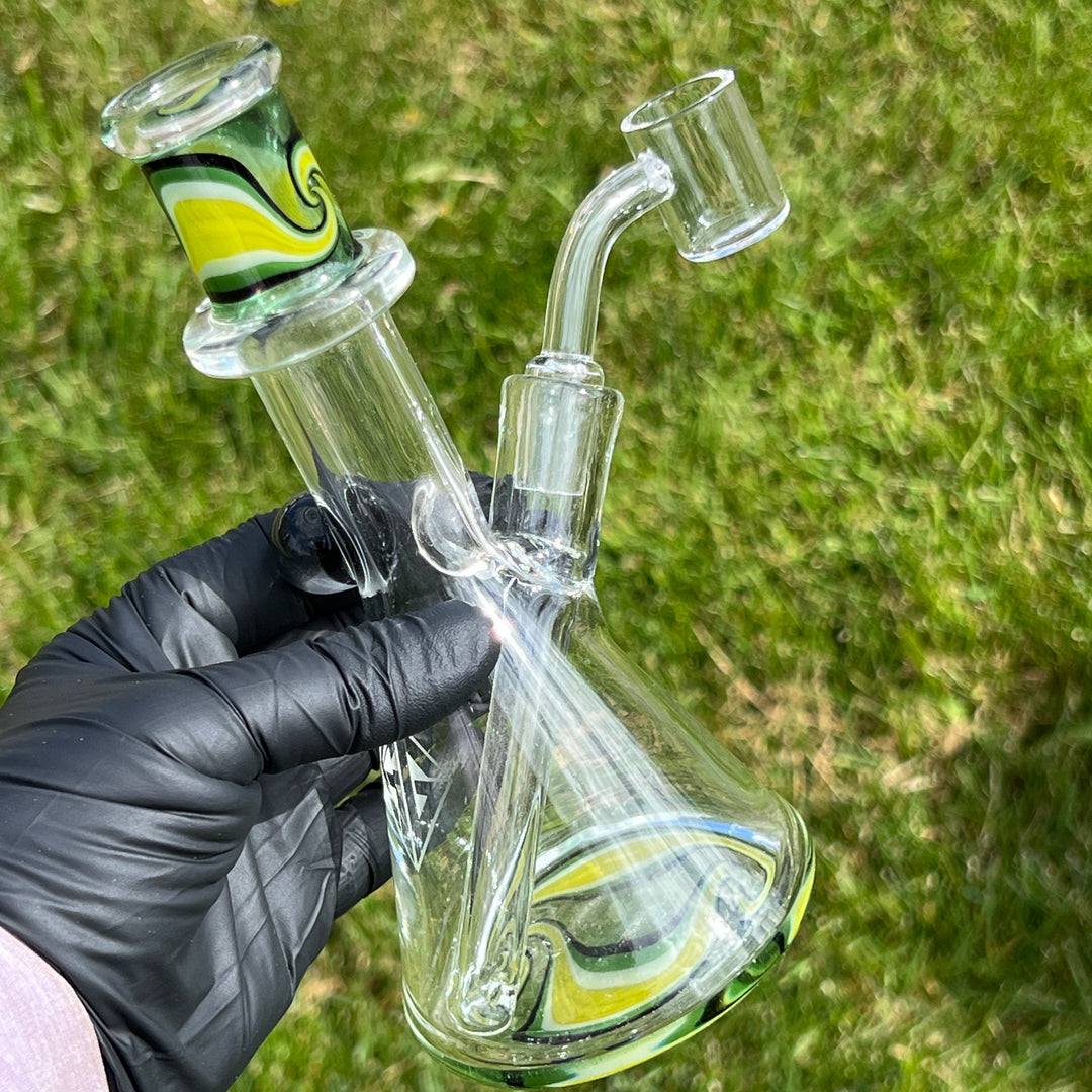 Augy 7" Linework Mini Rig Glass Pipe Augy Glass   