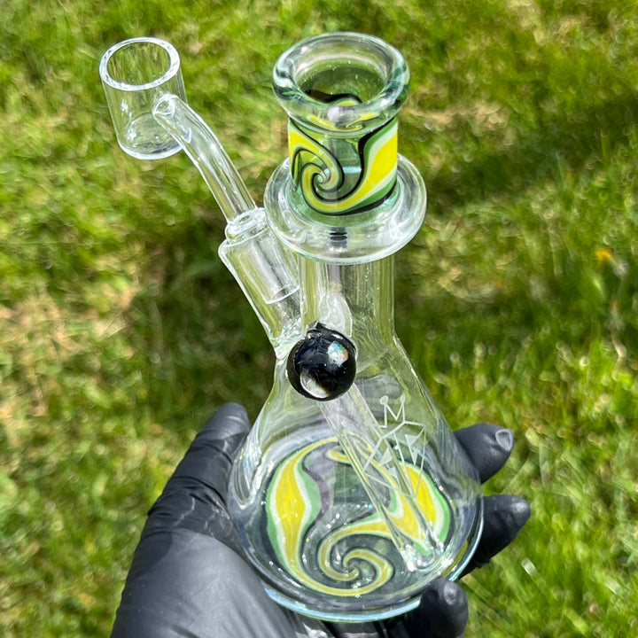 Augy 7" Linework Mini Rig Glass Pipe Augy Glass   