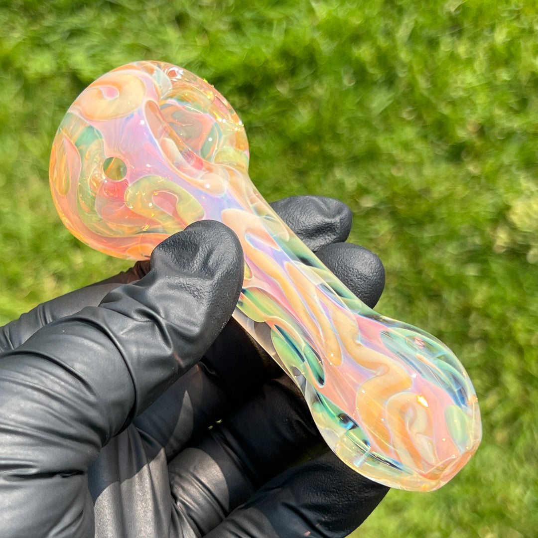 Large Ghost Flame Glass Pipe 7 Glass Pipe Tiny Mike   