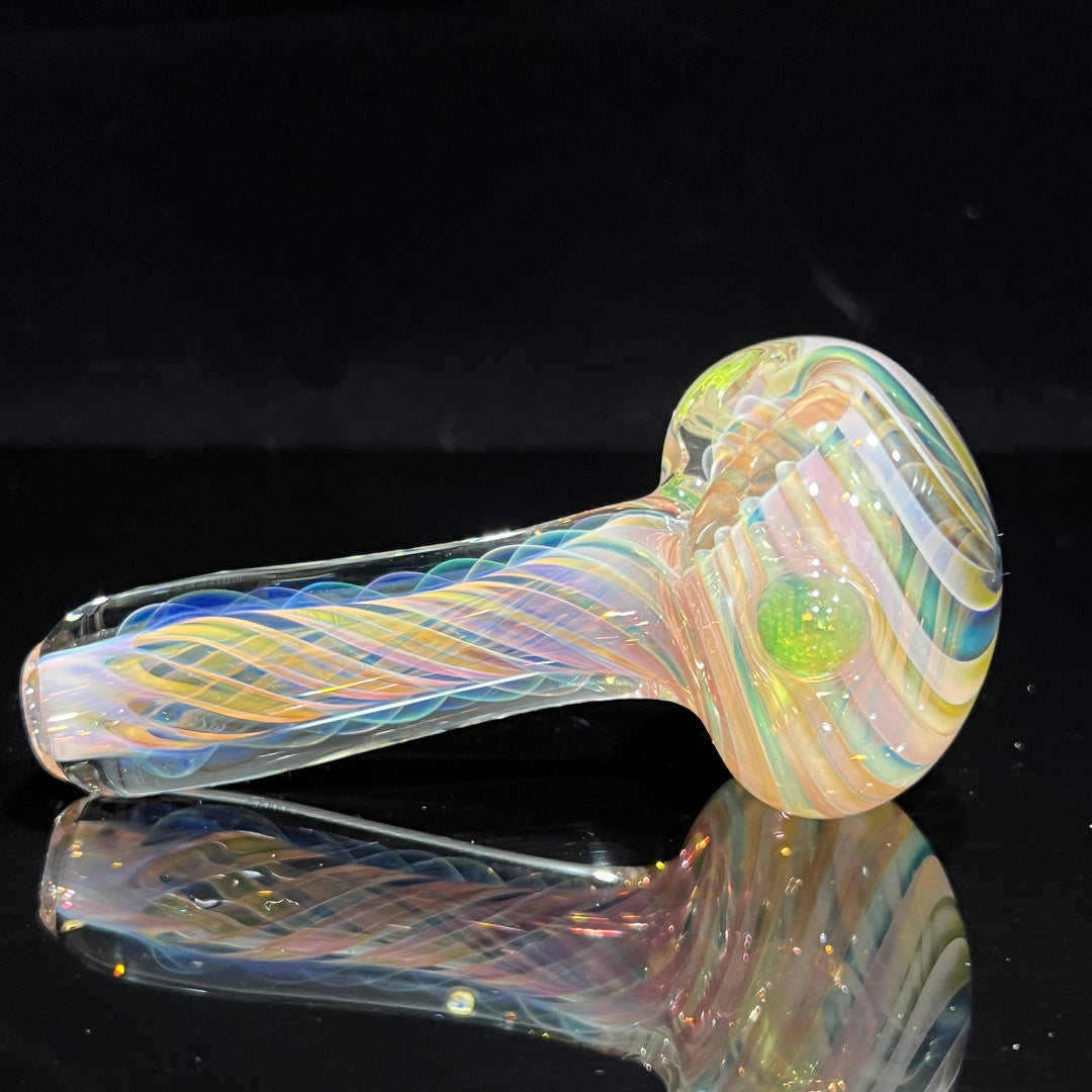 Thick Fume Pipe Green Slyme Marble Glass Pipe Chuck Glass   