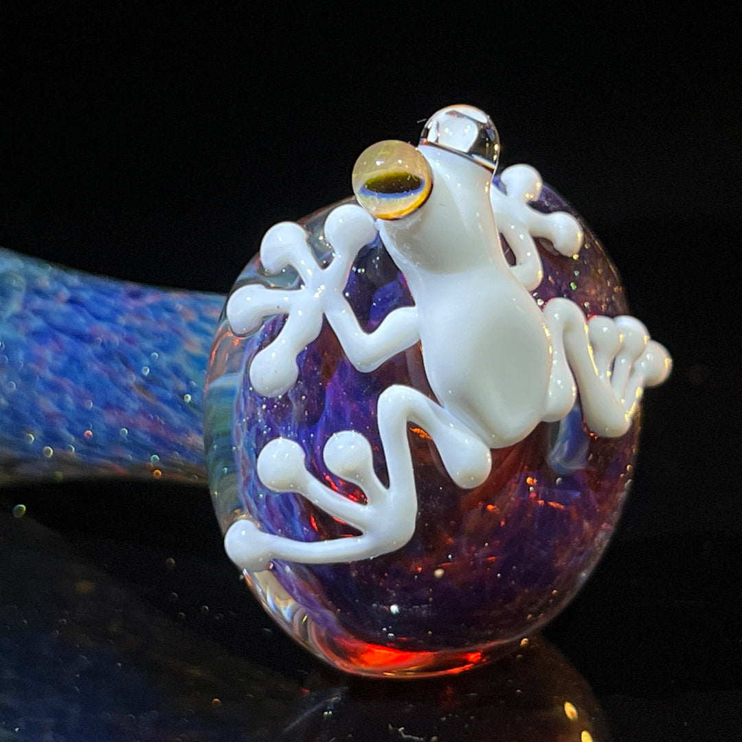Purple Magic Frog Spoon Glass Pipe Beezy Glass   