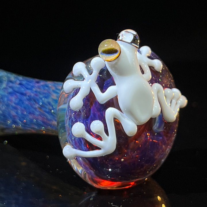 Purple Magic Frog Spoon Glass Pipe Beezy Glass   