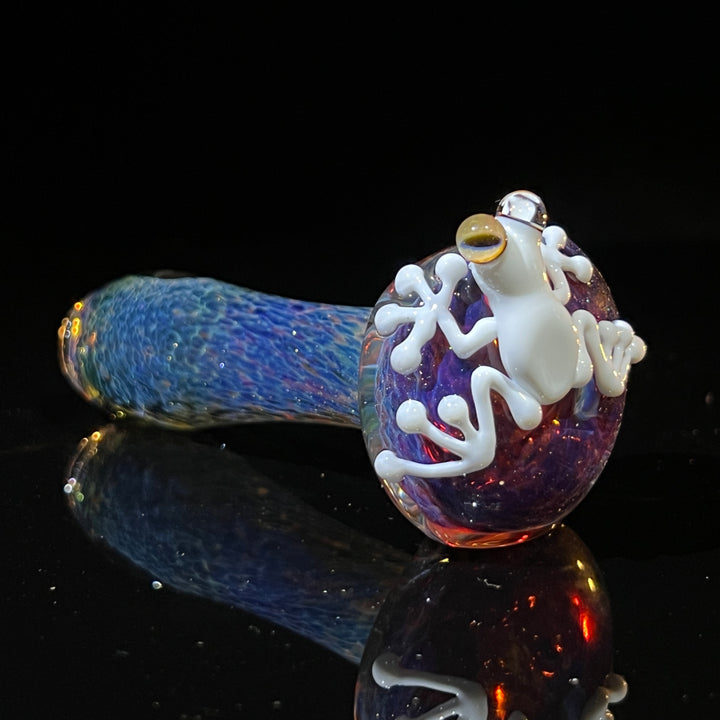 Purple Magic Frog Spoon Glass Pipe Beezy Glass   