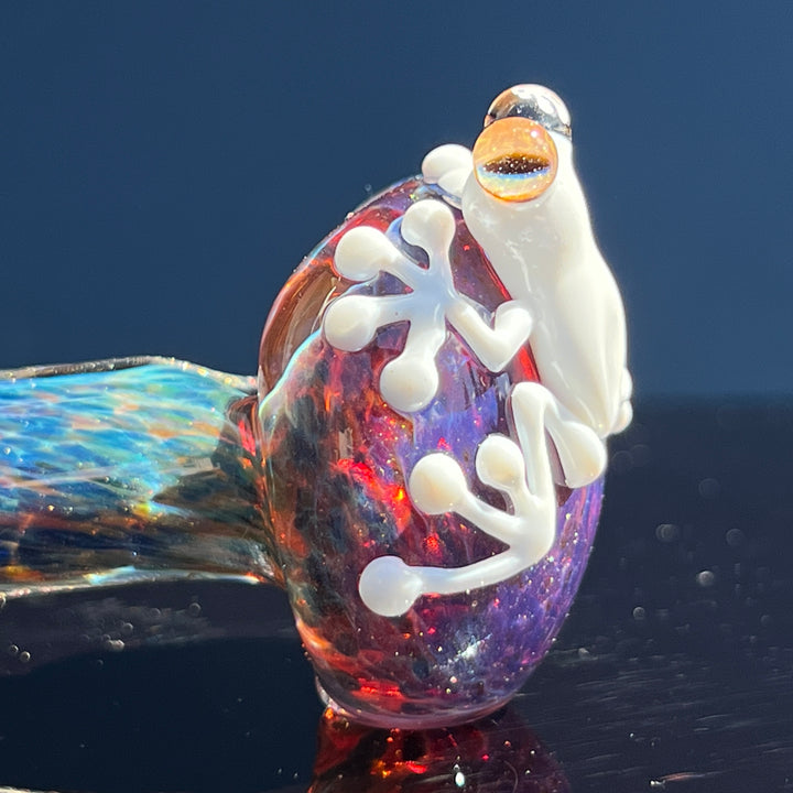 Purple Magic Frog Spoon Glass Pipe Beezy Glass   