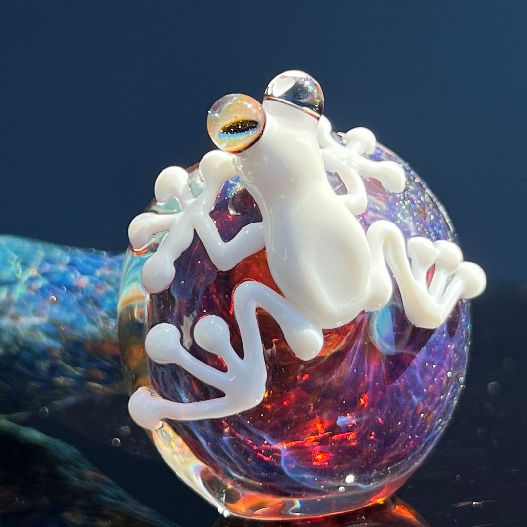 Purple Magic Frog Spoon Glass Pipe Beezy Glass   