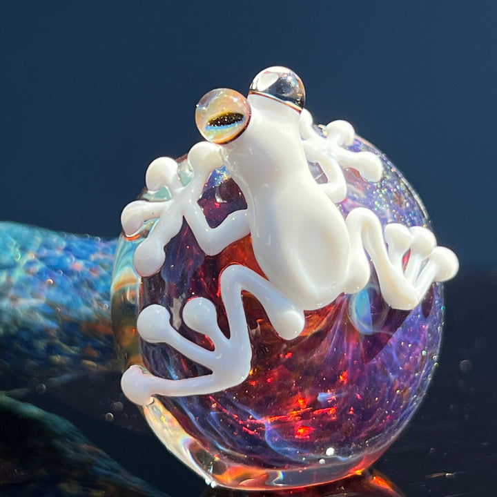 Purple Magic Frog Spoon Glass Pipe Beezy Glass   