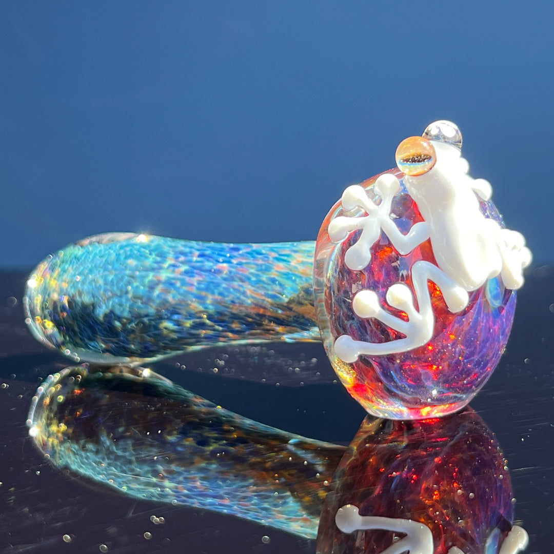 Purple Magic Frog Spoon Glass Pipe Beezy Glass   
