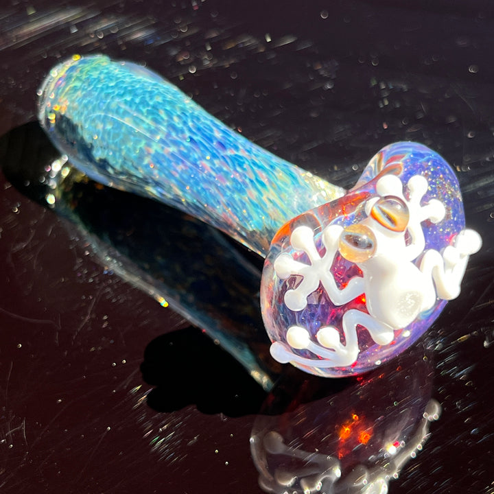 Purple Magic Frog Spoon Glass Pipe Beezy Glass   