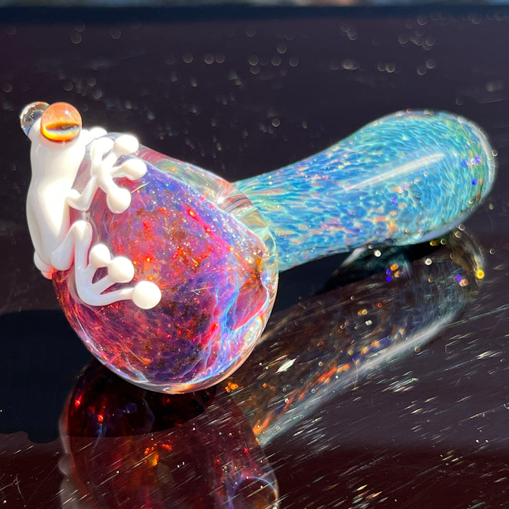 Purple Magic Frog Spoon Glass Pipe Beezy Glass   