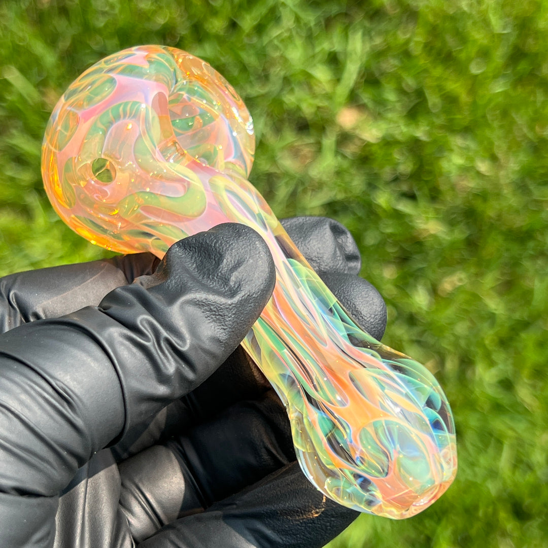 Large Ghost Flame Glass Pipe 9 Glass Pipe Tiny Mike   