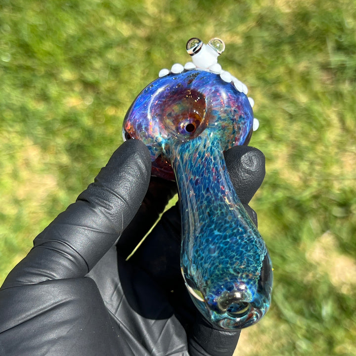 Purple Magic Frog Spoon Glass Pipe Beezy Glass   