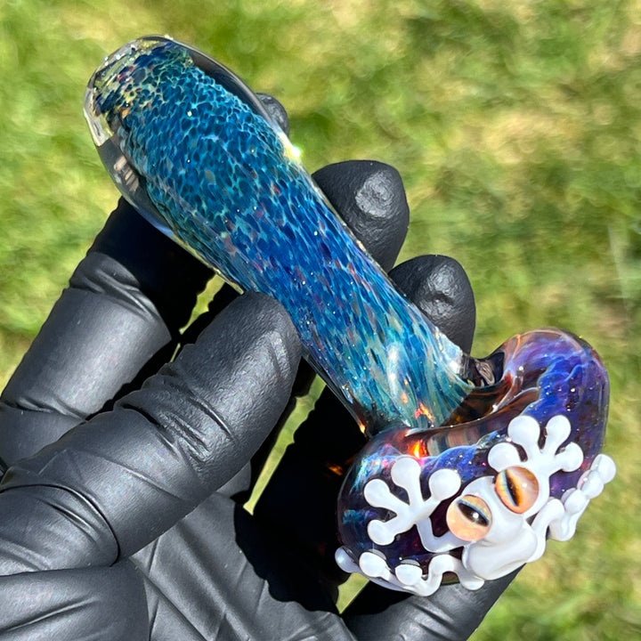 Purple Magic Frog Spoon Glass Pipe Beezy Glass   