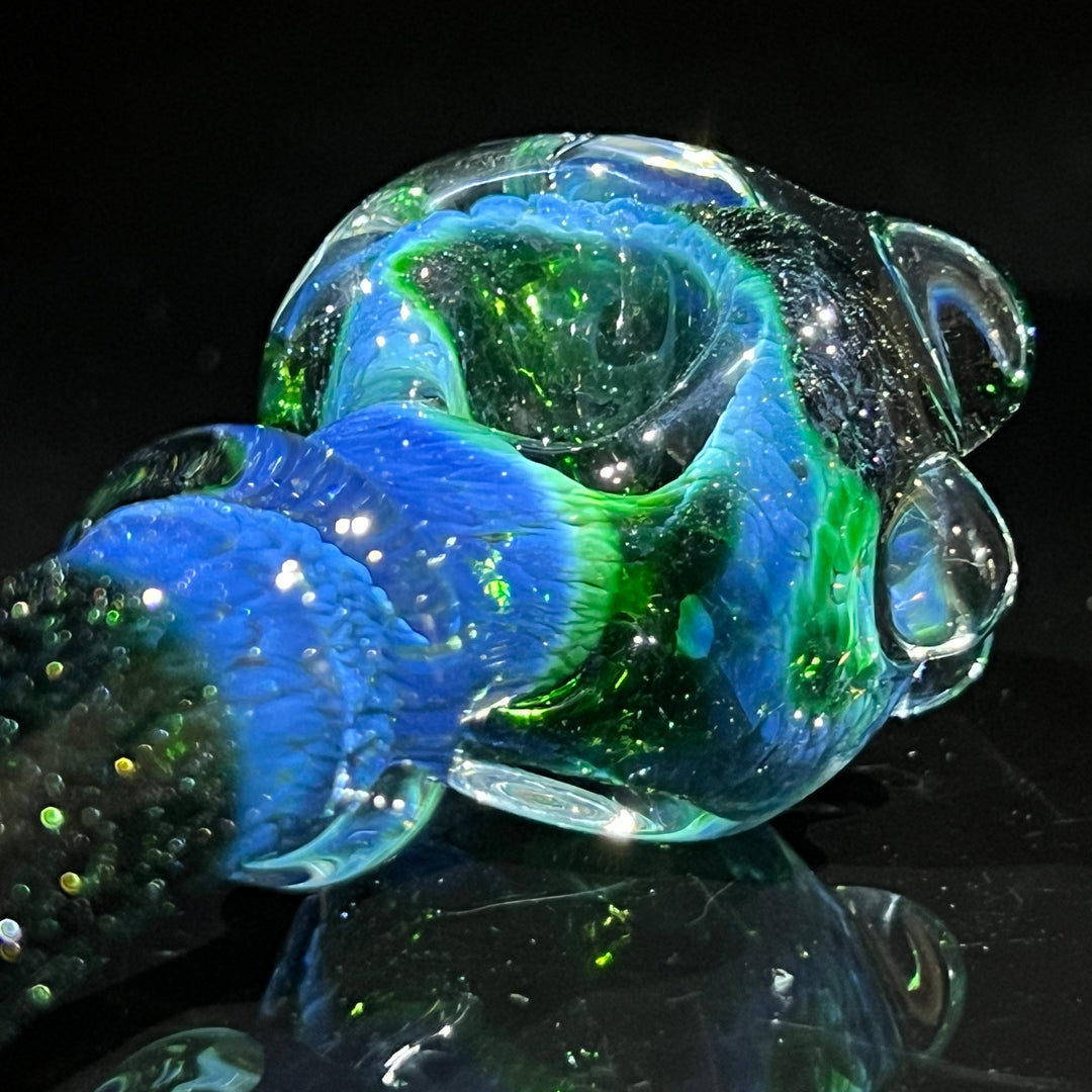 Experimental Green Marble Pipe Glass Pipe Beezy Glass   