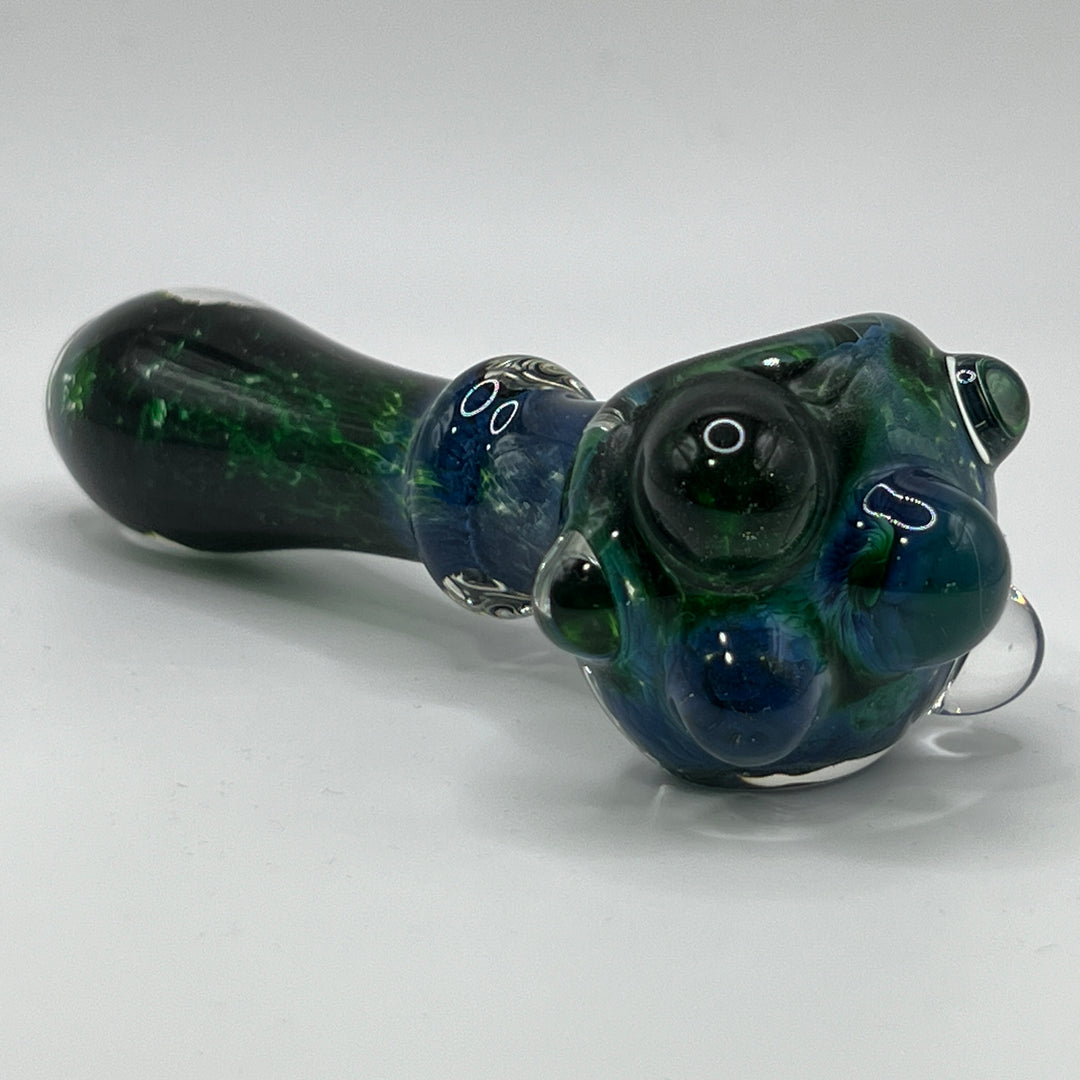 Experimental Green Marble Pipe Glass Pipe Beezy Glass   