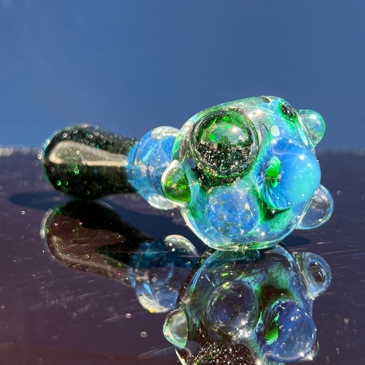 Experimental Green Marble Pipe Glass Pipe Beezy Glass   