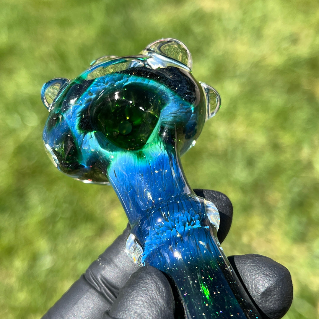 Experimental Green Marble Pipe Glass Pipe Beezy Glass   