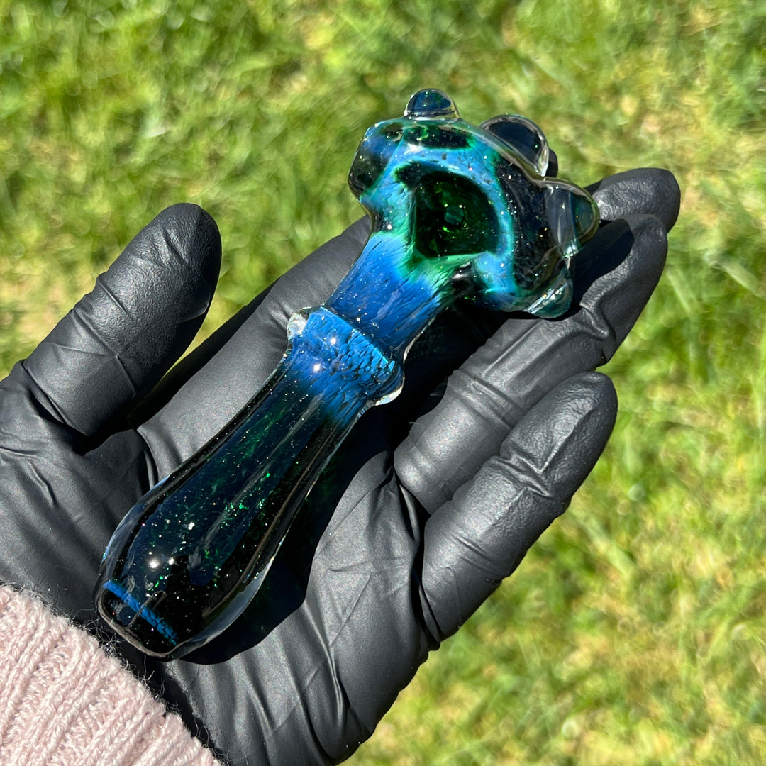 Experimental Green Marble Pipe Glass Pipe Beezy Glass   