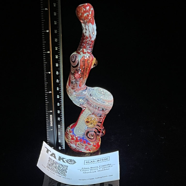 Glass Berry Cupcake Sherlock Bubbler Glass Pipe Glass Berry Cupcake