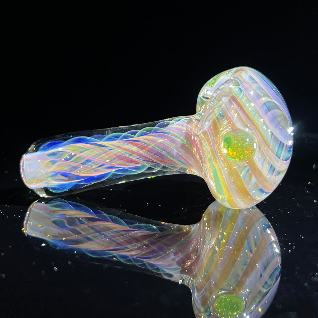 Thick Fume Pipe Green Slyme Marble Glass Pipe Chuck Glass   